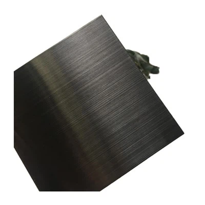 Placa de aço inoxidável escovado de titânio preto